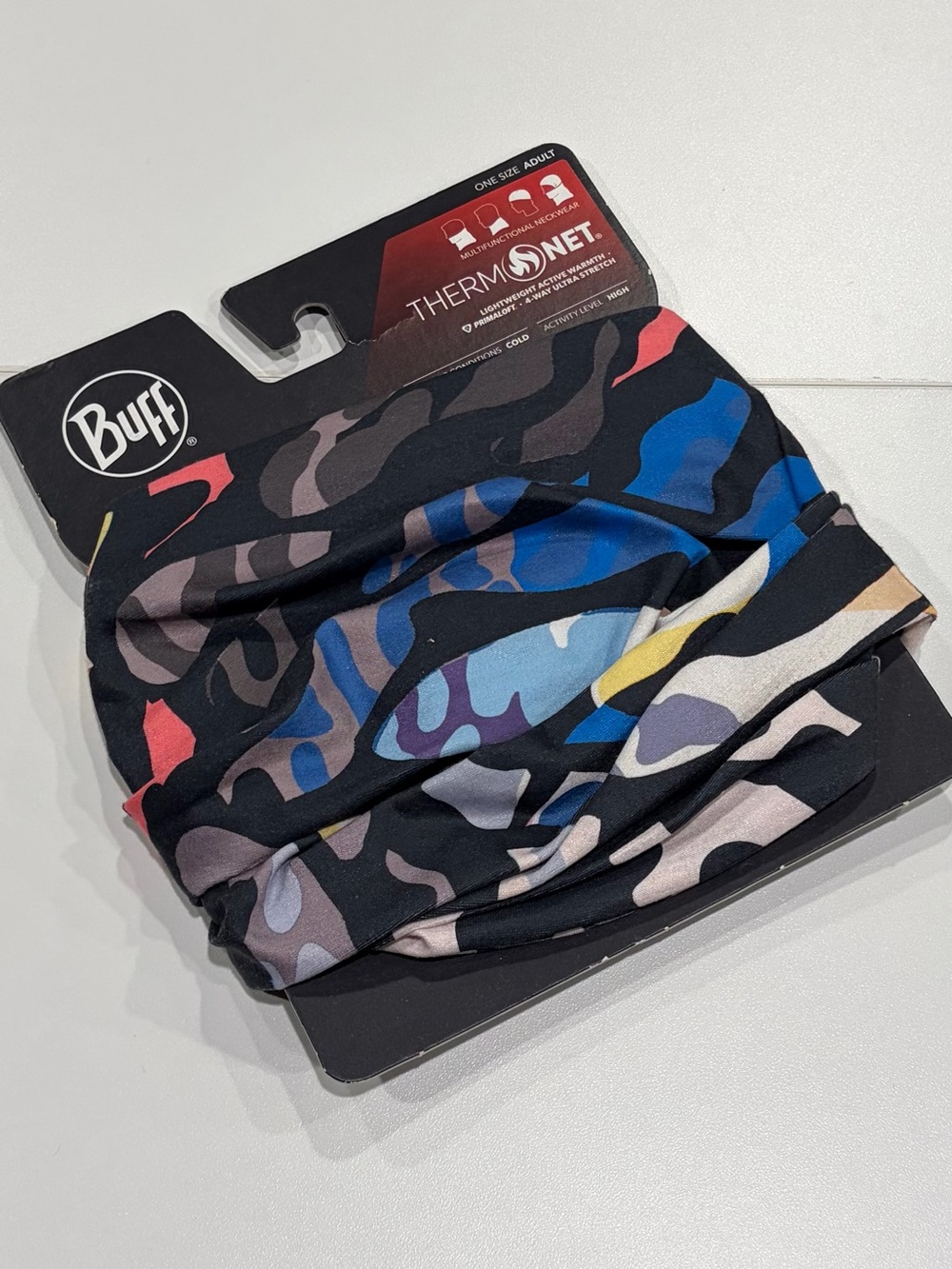Buff ThermoNet Enphi Tube Adult NWT Navy Blue Pattern Neckwear Stretch Light
